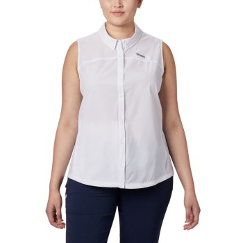 Columbia Coral Point Sleeveless Woven Plus Size, PFG Fishing Blancos Para Mujer | 268031-YPF